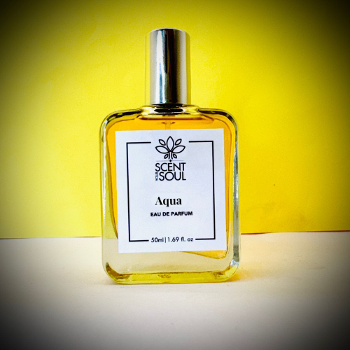 Scent Your Soul Aqua Perfume EDP Spray - 50ml in Premium Glass Bottle.