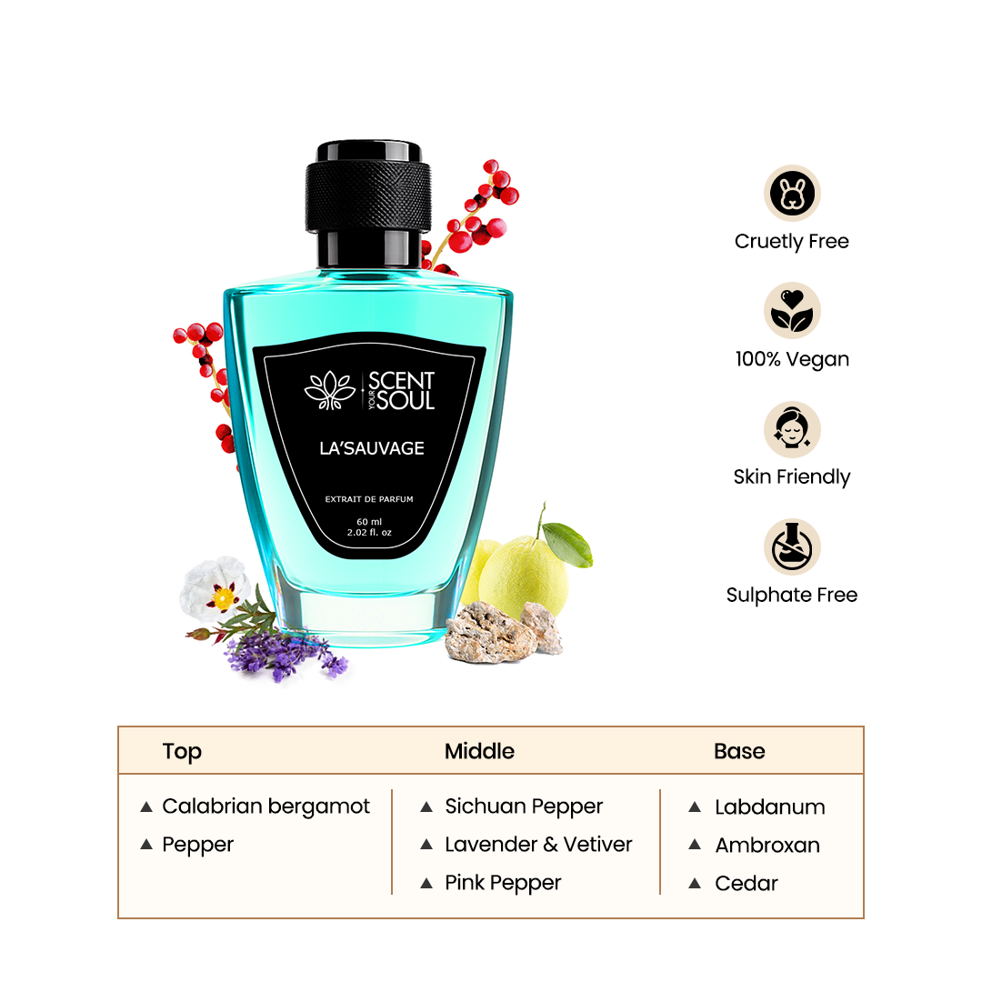 La-Sauvage Perfume – Bold & Fresh Fragrance for Men | Inspired by Diorrr Sauvageee