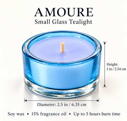 Amour`e Fresh Herbal Scented Candles – Refreshing Soy Wax Tealights for Relaxation & Elegant Home Décor | Scent Your Soul
