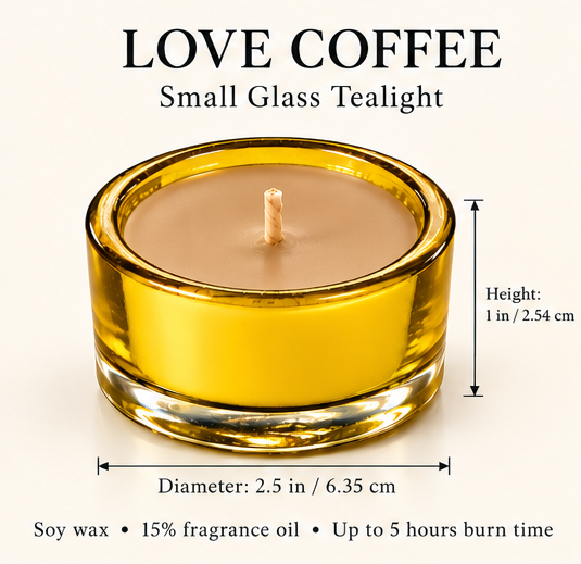 Love Coffee Scented Candles – Rich Roasted Coffee Aroma, Premium Soy Wax Tealights for Cozy Evenings & Coffee Lovers | Scent Your Soul