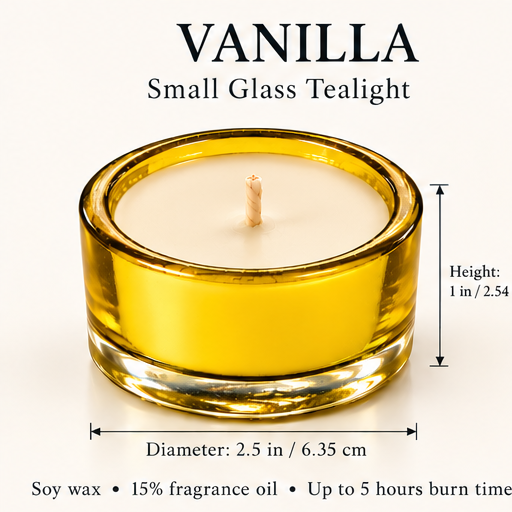 Vanilla Luxury Scented Candles – Sweet Creamy Vanilla Aroma, Premium Soy Wax Tealights for Home Comfort & Elegant Gifting | Scent Your Soul