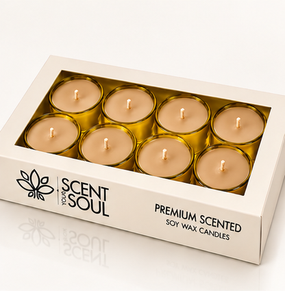 Love Coffee Scented Candles – Rich Roasted Coffee Aroma, Premium Soy Wax Tealights for Cozy Evenings & Coffee Lovers | Scent Your Soul