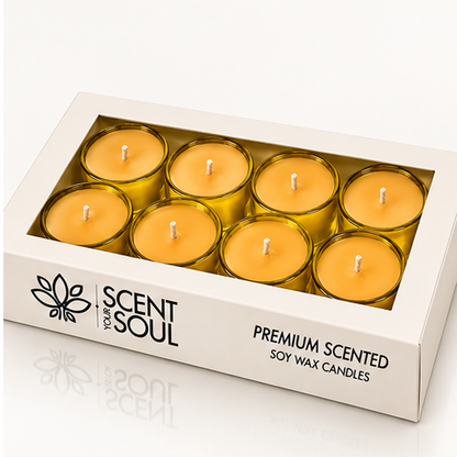 Sandalwood Premium Scented Candles – Paraffin-Free Soy Wax, Woody Warmth & Elegant Gift Set | Scent Your Soul