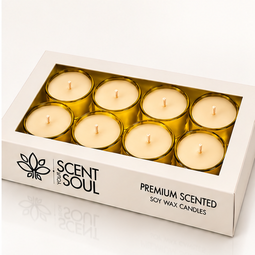 Vanilla Luxury Scented Candles – Sweet Creamy Vanilla Aroma, Premium Soy Wax Tealights for Home Comfort & Elegant Gifting | Scent Your Soul