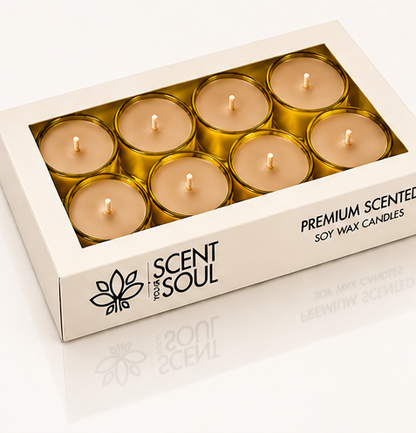 Love Coffee Scented Candles – Rich Roasted Coffee Aroma, Premium Soy Wax Tealights for Cozy Evenings & Coffee Lovers | Scent Your Soul