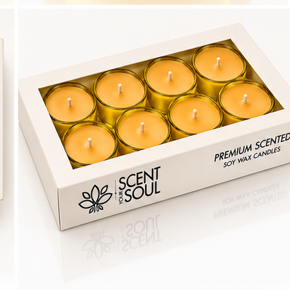 Sandalwood Premium Scented Candles – Paraffin-Free Soy Wax, Woody Warmth & Elegant Gift Set | Scent Your Soul