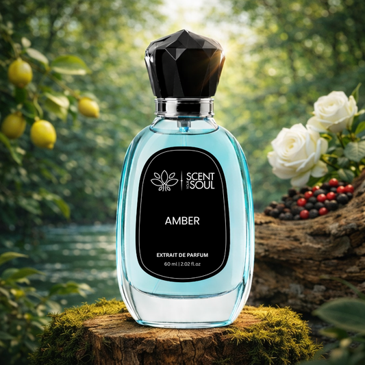Amber Exclusive Perfume | Lemon Zest, White Blossom, Pink Pepper, Sandalwood -  Exclusive Fragrance | Scent Your Soul
