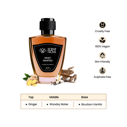 Most Wanted Extrait De Parfum Spray for Women & Men | Vanilla Woody Warm Spicy - Scent Your Soul