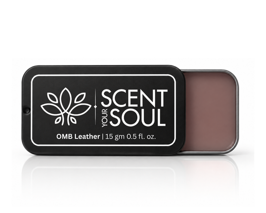 Solid Perfume OMB Leather | Alcohol Free | Blend Of Fragrance, Beeswax, and Natural Oils