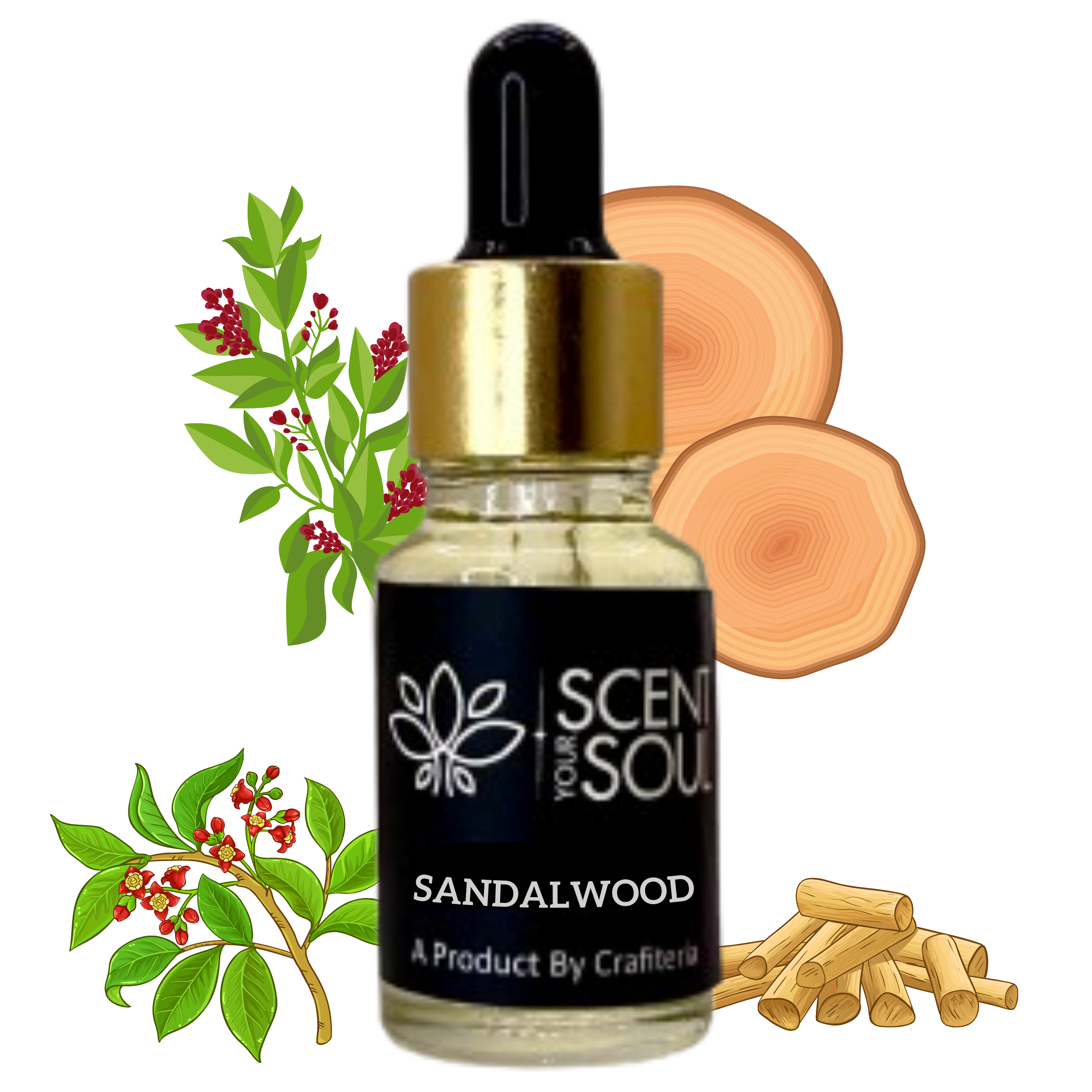 Sandalwood Diffuser Oil Pure and Natural Aromatherapy Oil by Scent Your Soul - 14ml 